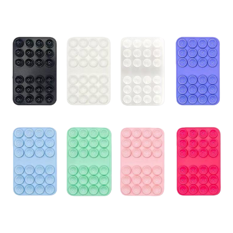 Multi-color suction cup set: black, white, transparent, purple, blue, green, light pink, pink Item Picture