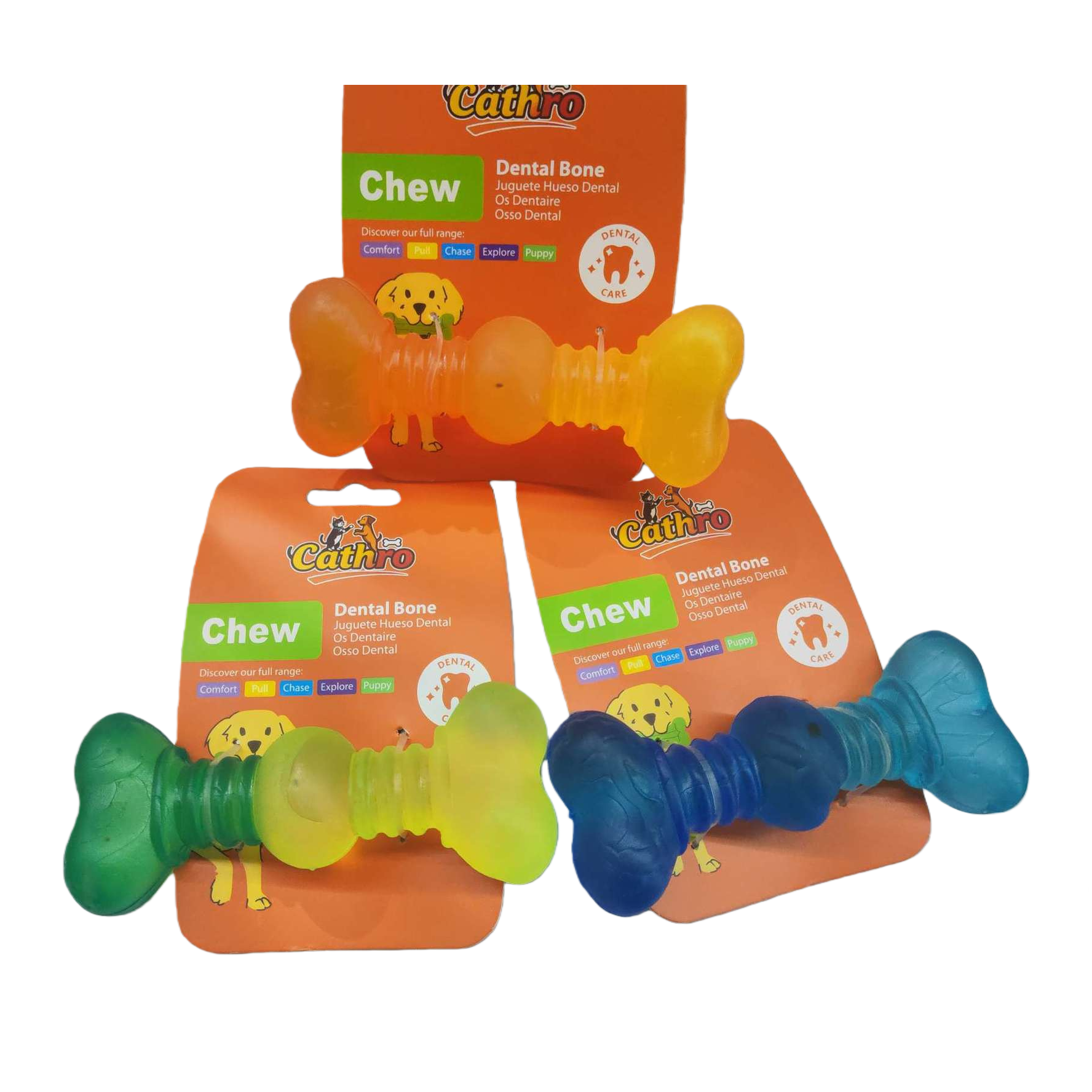 Colorful double-headed heart-shaped bone-shaped jelly gradient color pet gnawing toy, durable teeth grinding and teeth cleaning, specially designed for dogs Application Scenario