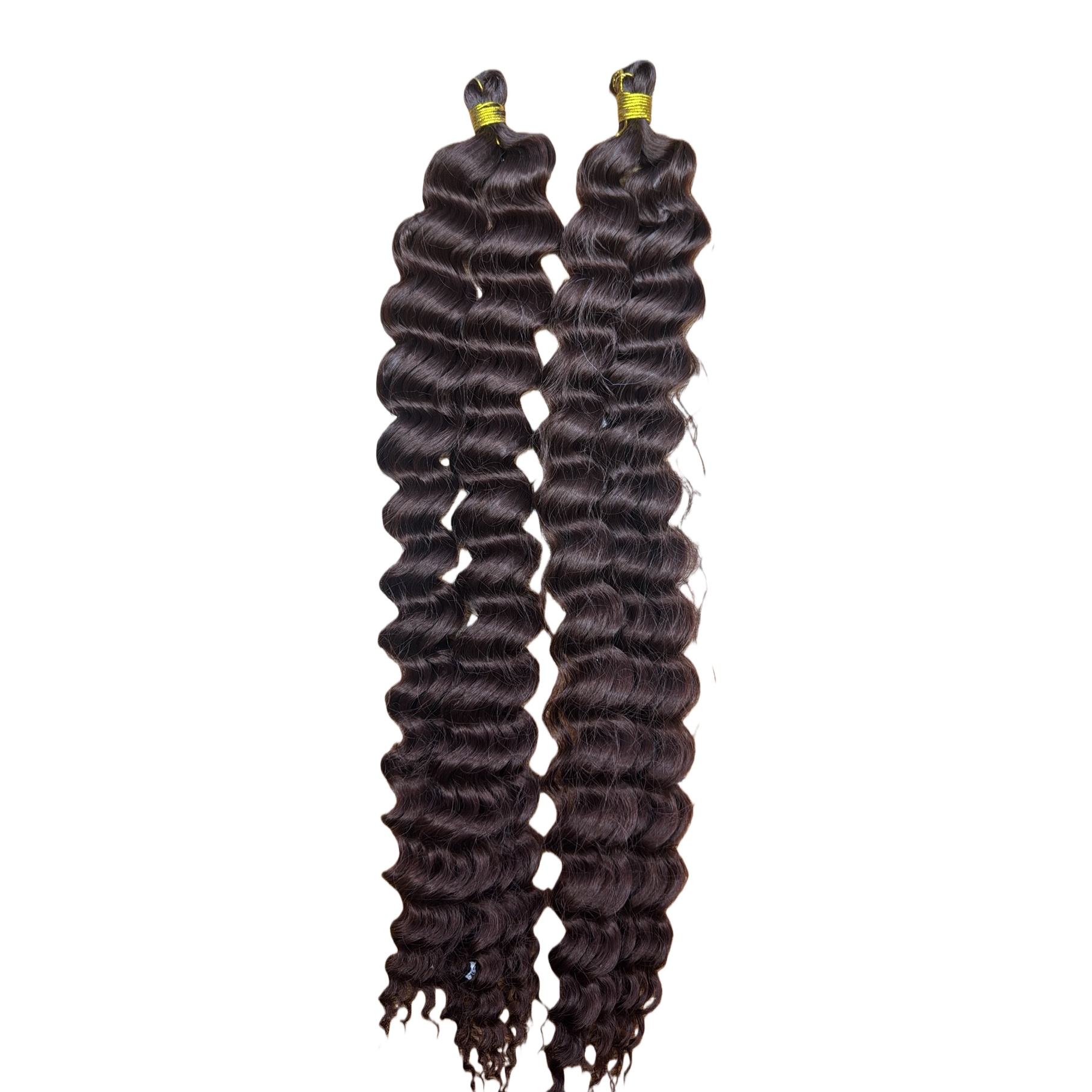 Dark brown curly hair pieces with natural and fluffy bangs Item Picture