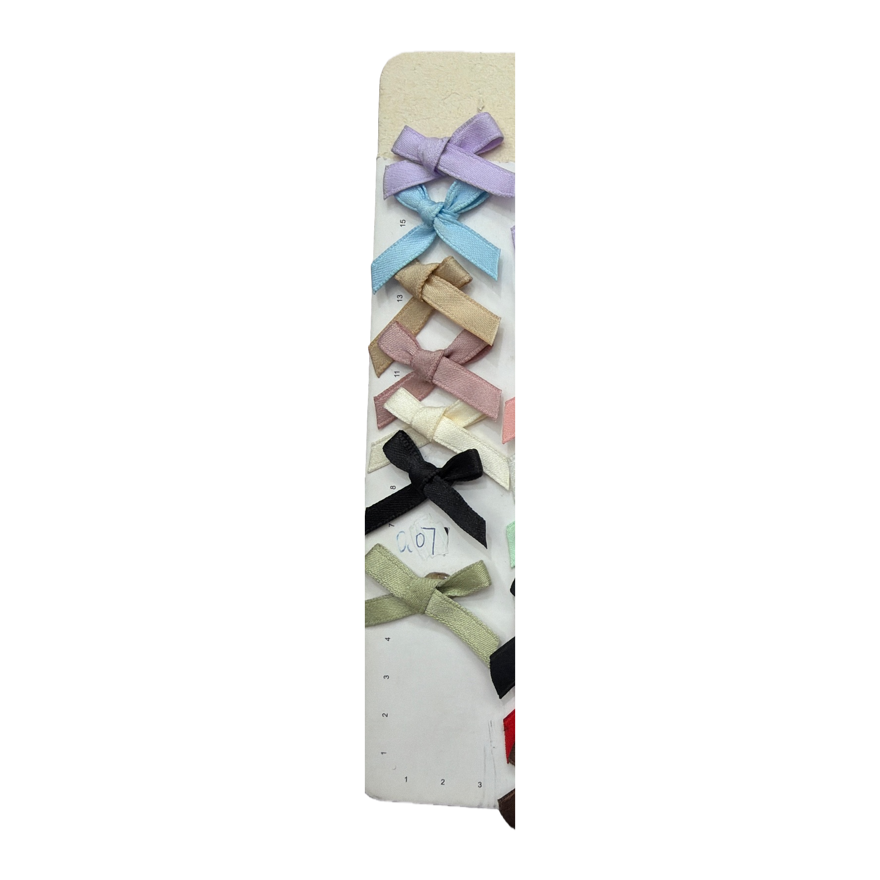 Colorful ribbon bow sample roll, available in multiple colors and gift box packaging Item Picture