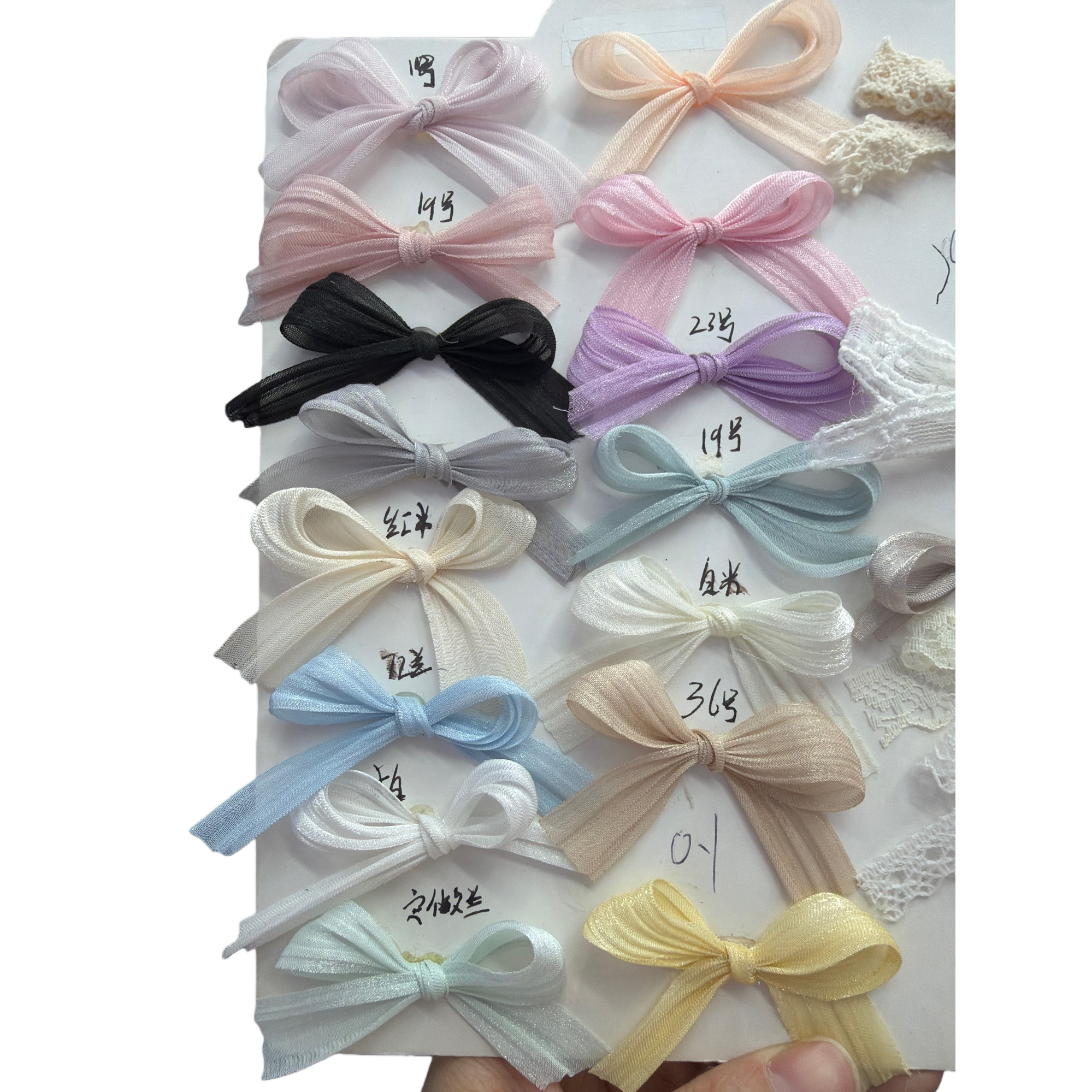 彩色丝带蝴蝶结样品展示用礼盒包装精美装饰 Item Picture