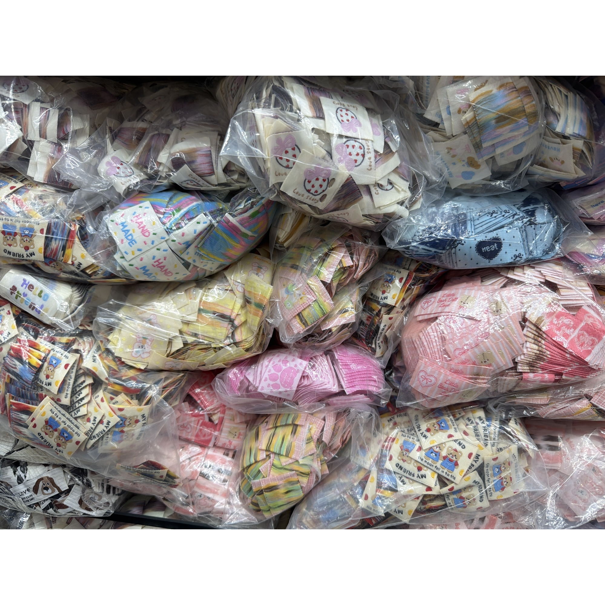 彩色布艺标签堆叠式收纳贴纸手工DIY装饰用品 Item Picture