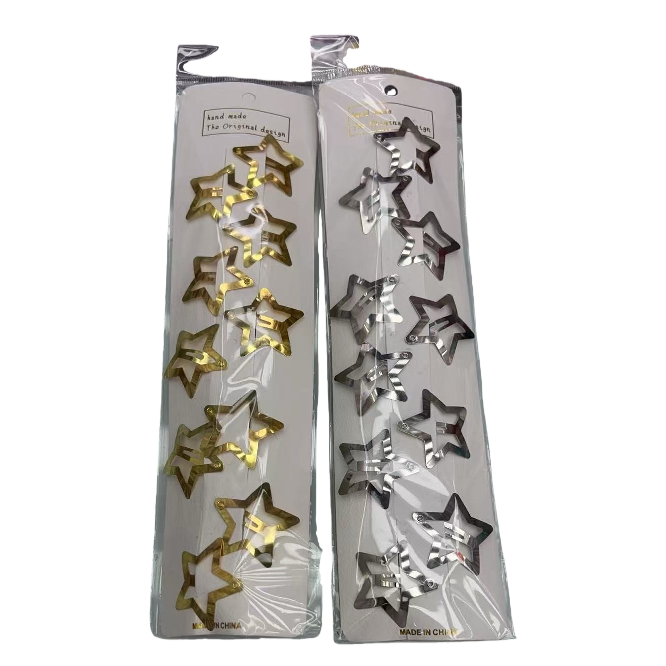 Golden star hairpins and silver star hairpins are shiny, simple and versatile, suitable for both girls and adults Item Picture