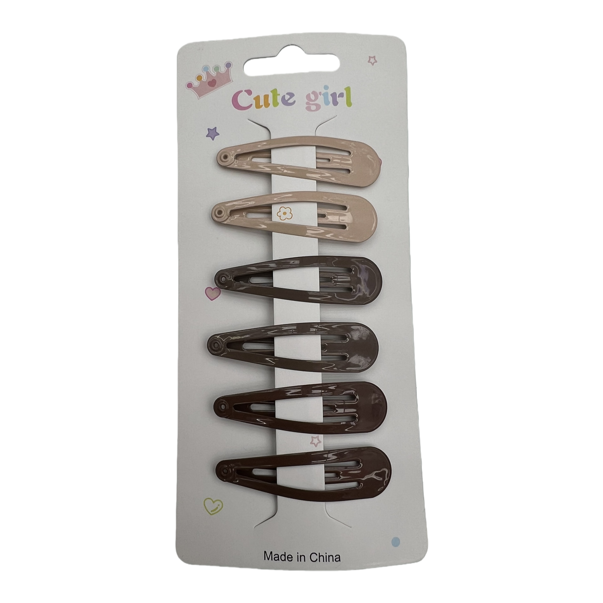 Colorful hairpin set with 24 metal spring clips, sweet and versatile for daily use Item Picture
