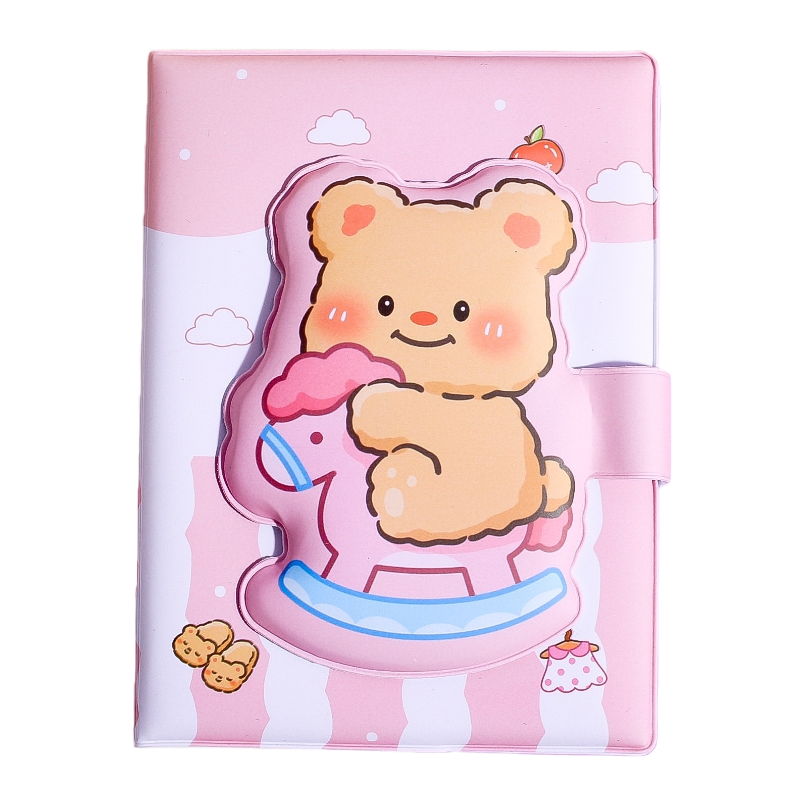 粉色卡通小熊笔记本 A5加厚内页学生用简约可爱记事本 Item Picture