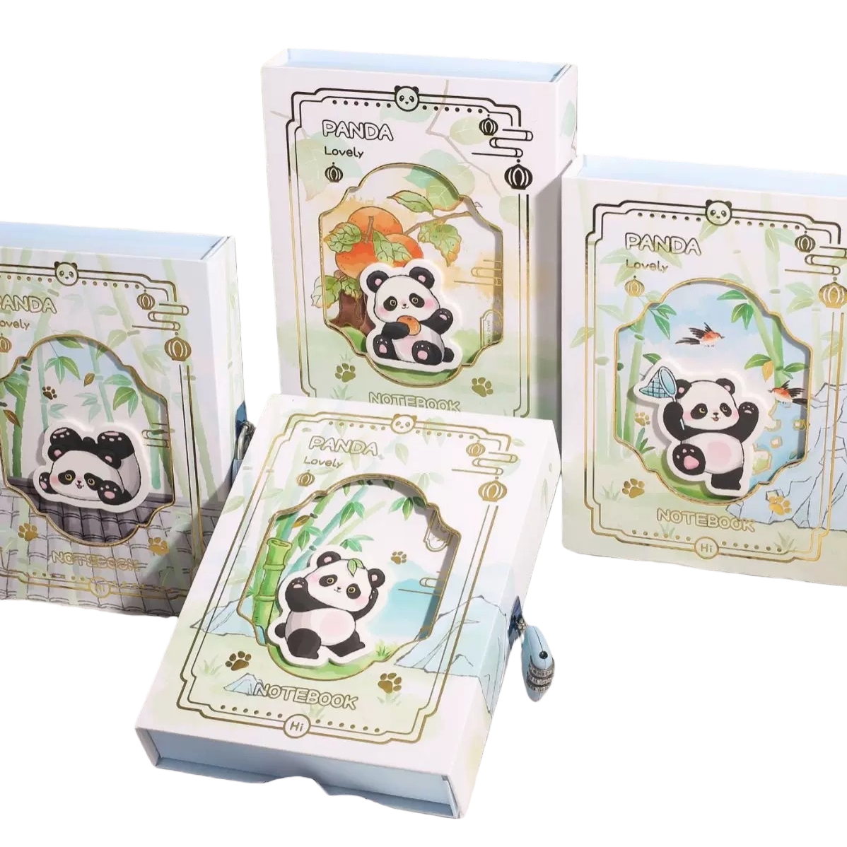 Panda-themed notebook set: Simple and Artistic student office notebook gift box Item Picture