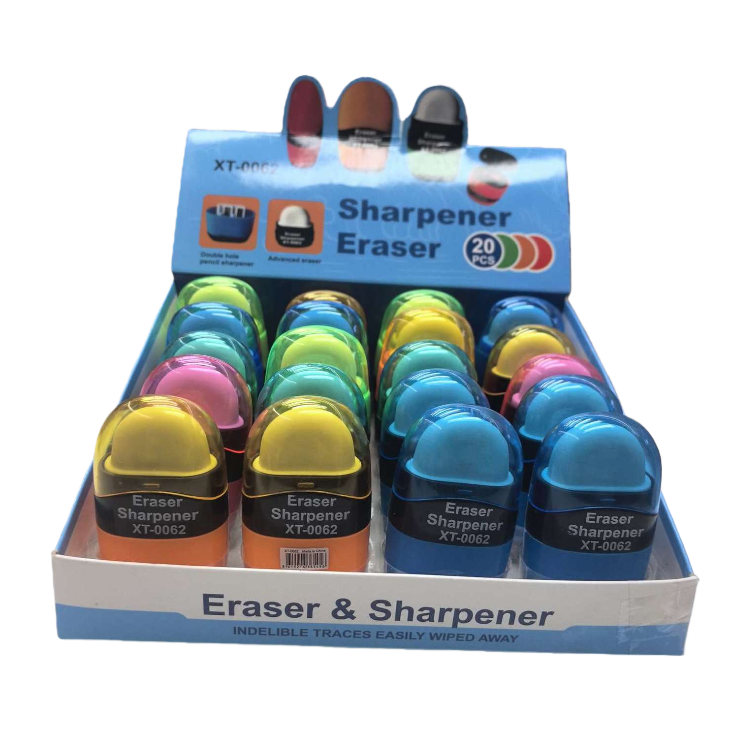 Colorful pencil sharpener Eraser set box Student stationery Creative storage set Item Picture