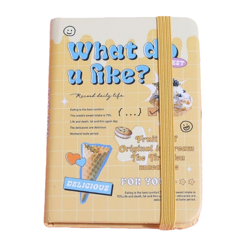 Yellow grid cover notebook A5 thickened paper simple student notebook Item Picture
