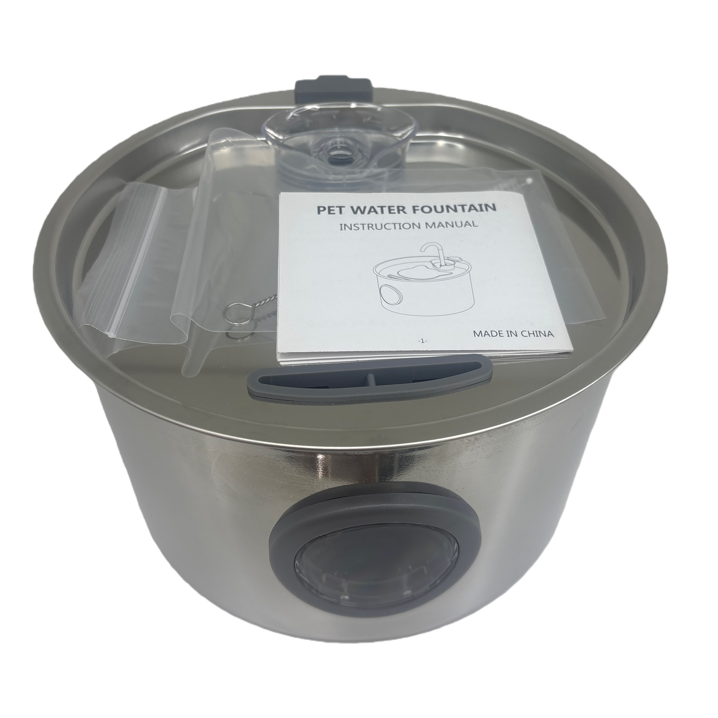 条形水龙头银色宠物自动饮水机静音循环过滤猫狗通用 Item Picture