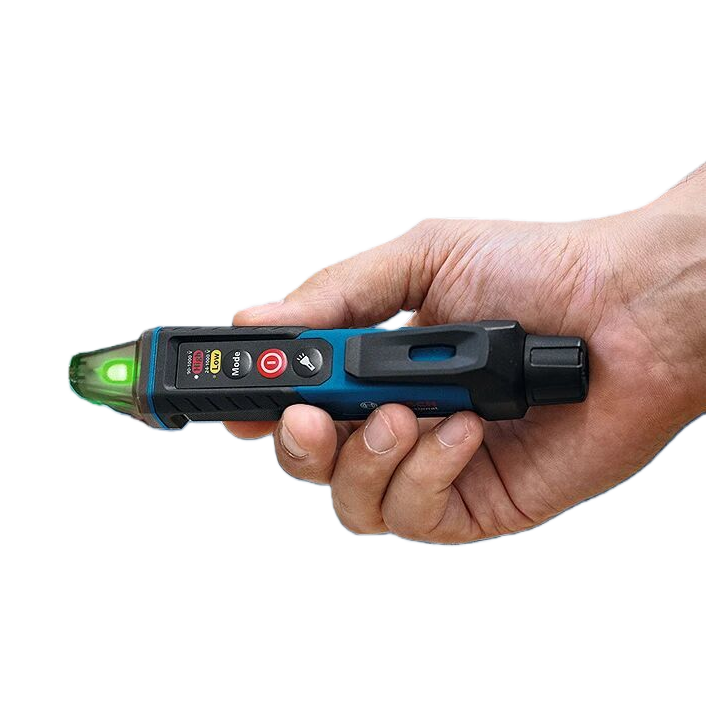 The blue handheld non-contact voltage detection pen can be inserted into the socket hole. It is a household safety voltage detection tool Item Picture