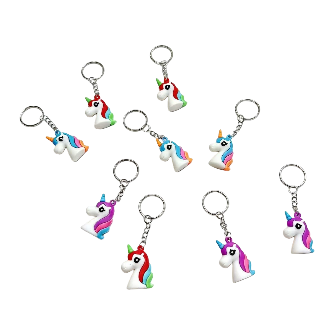 Colorful unicorn fleece keychain, cute pendant, and adorable car bag decoration Item Picture
