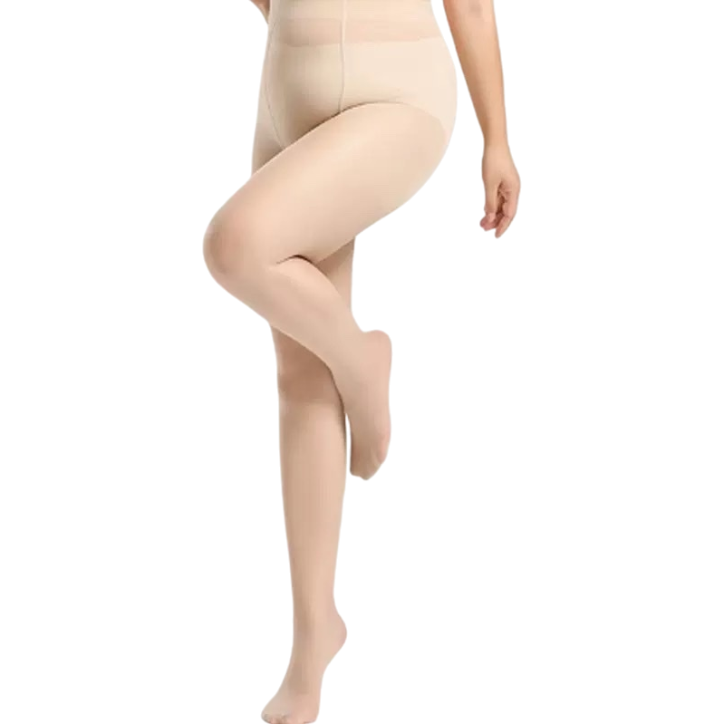 Beige pantyhose women's thin, fleshy, slimming, elastic and seamless base socks Item Picture