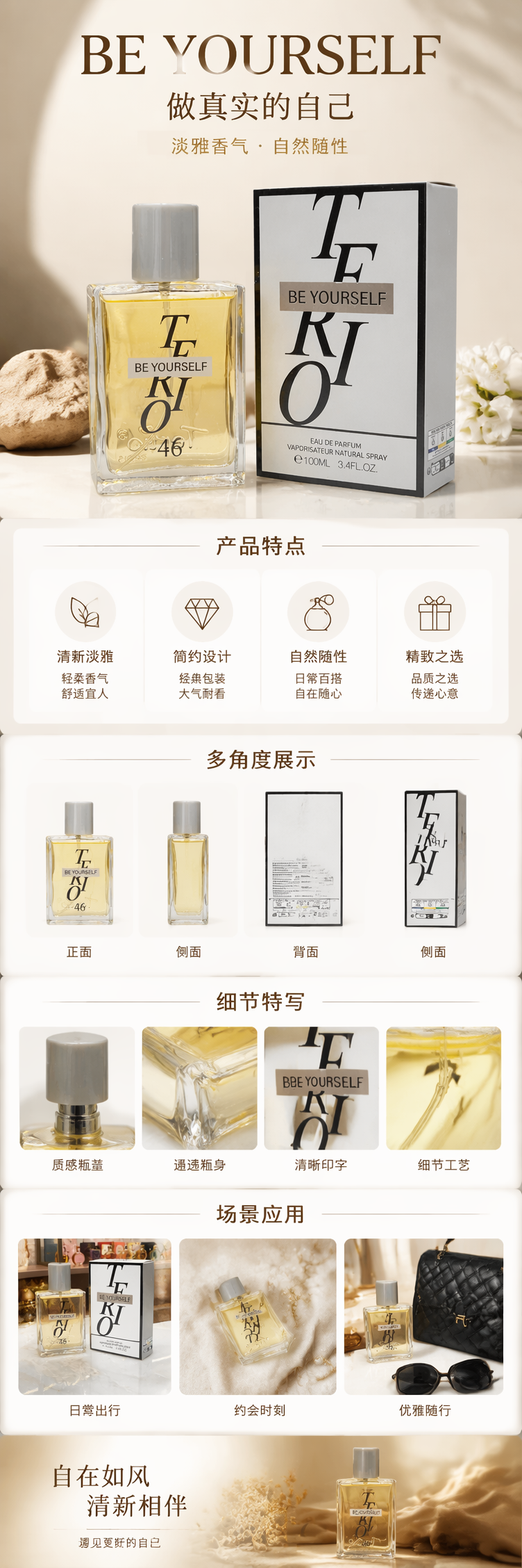 透明玻璃香水瓶配白色包装盒 香水空瓶分装瓶礼盒装 pic 1