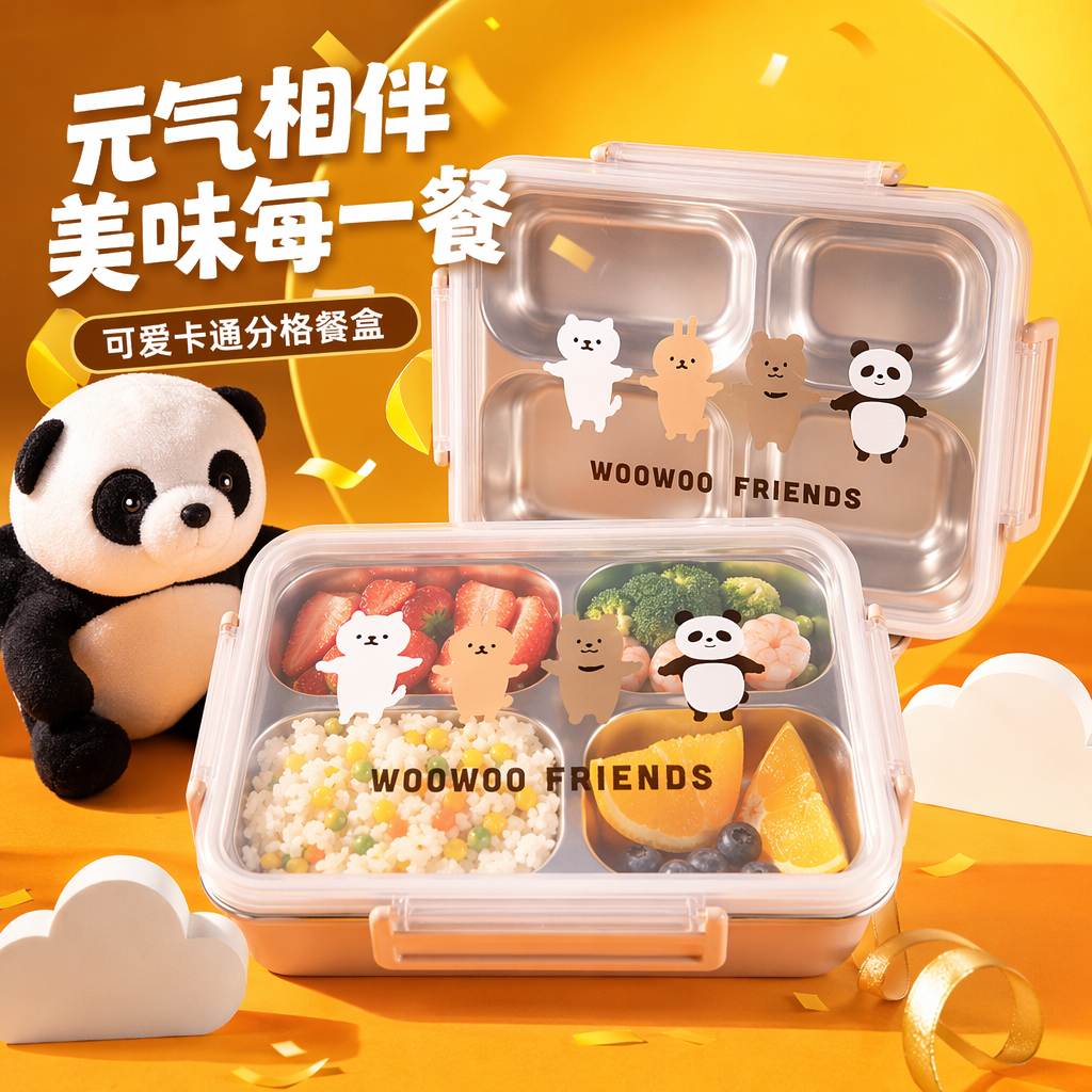 Transparent lid lunch box with lid, food-grade sealed bento box, suitable for microwave oven Specification image