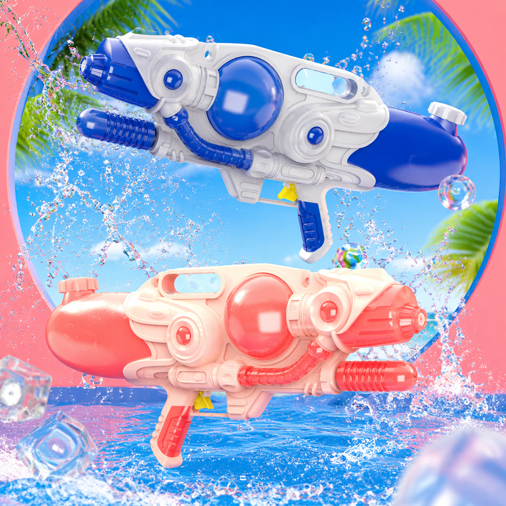 Grey Blue Vitality Orange Water Gun Children's summer toy Outdoor water Play Spray gun Specification image