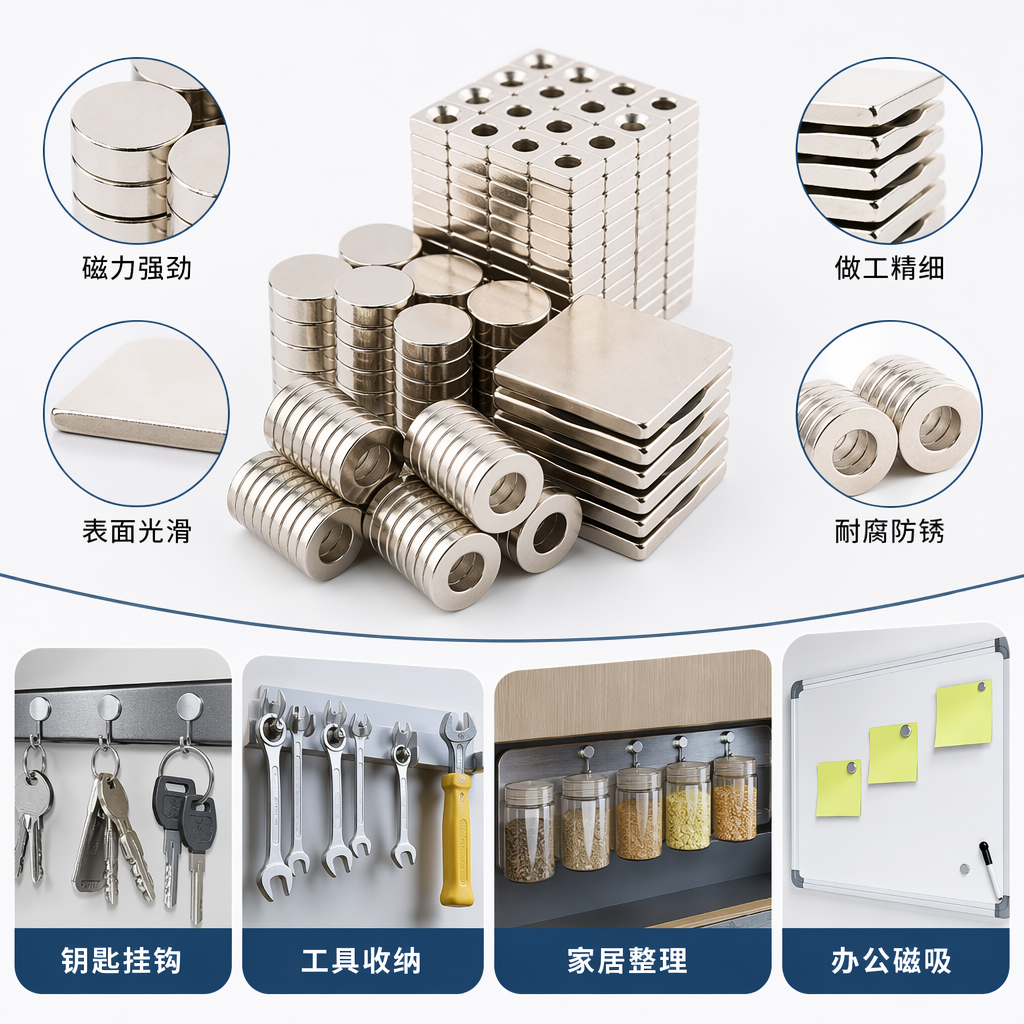 银色磁铁堆叠组合创意益智玩具儿童早教磁性积木