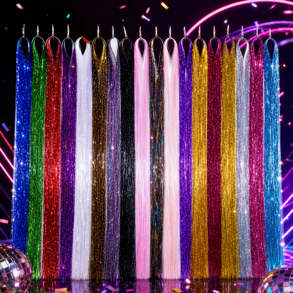 Colorful sequined tassel pendants, car home decoration keychains, New Year atmosphere Specification image