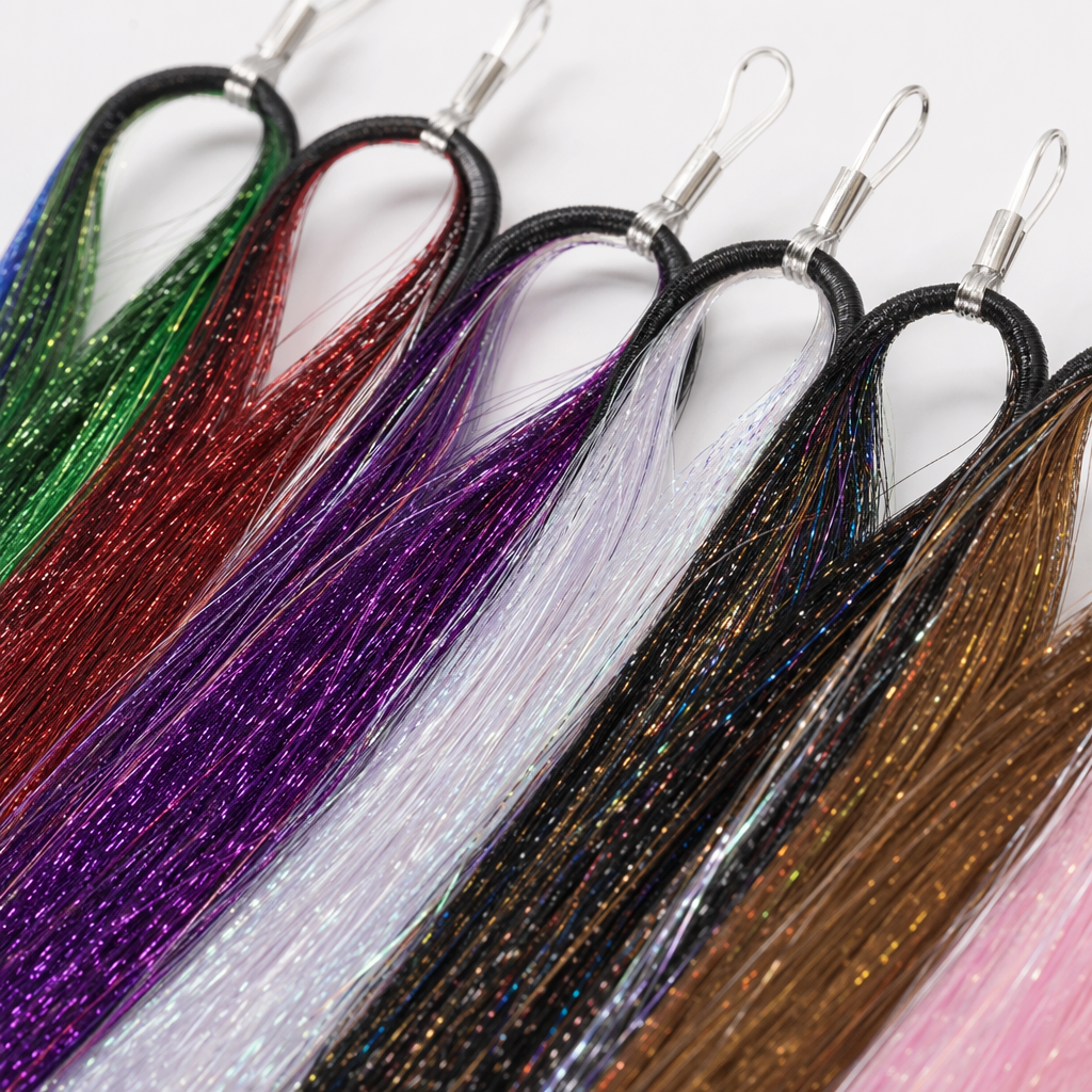 Colorful sequined tassel pendants, car home decoration keychains, New Year atmosphere Application Scenario