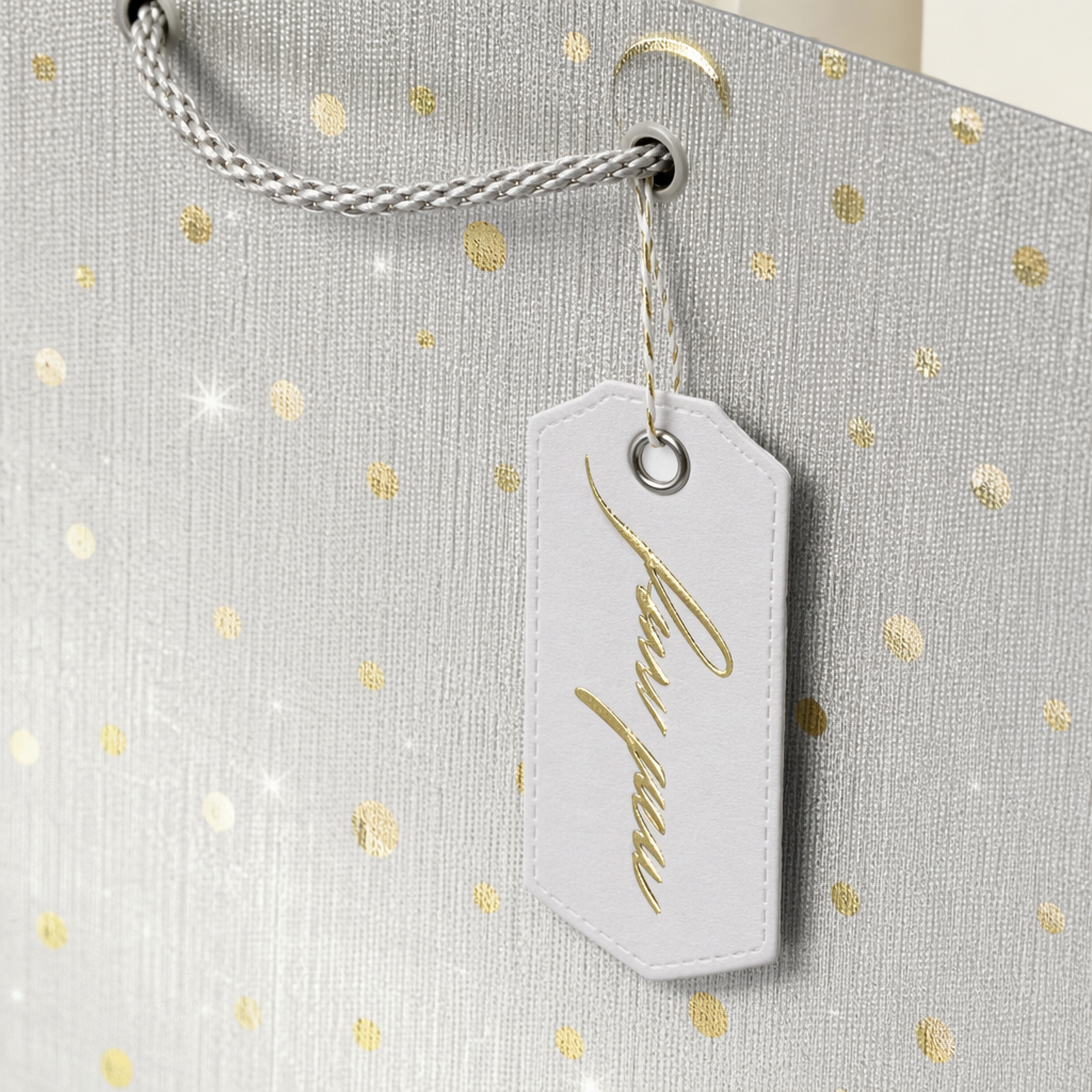 Silver gold dot gift bag, high-end hand-held eco-friendly packaging bag Application Scenario