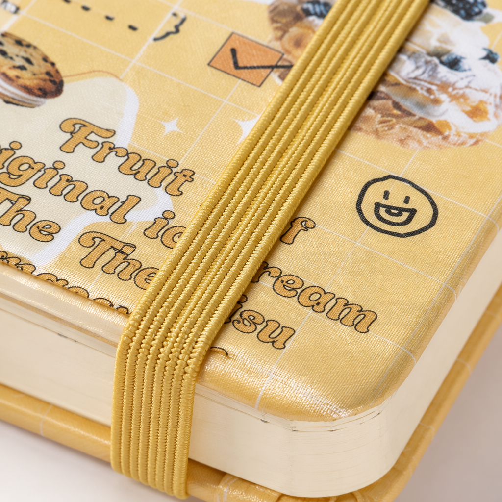 Yellow grid cover notebook A5 thickened paper simple student notebook Application Scenario