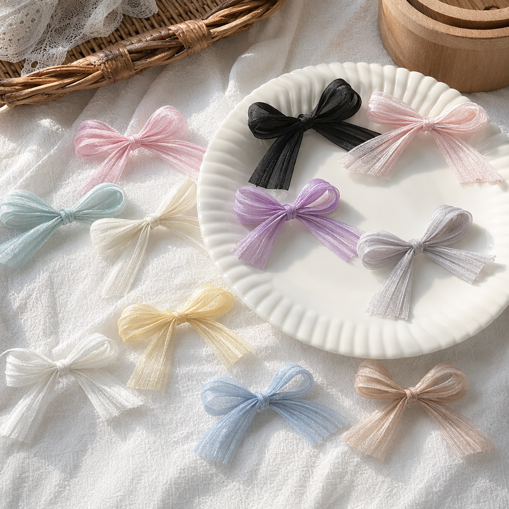 彩色丝带蝴蝶结样品展示用礼盒包装精美装饰 details Picture