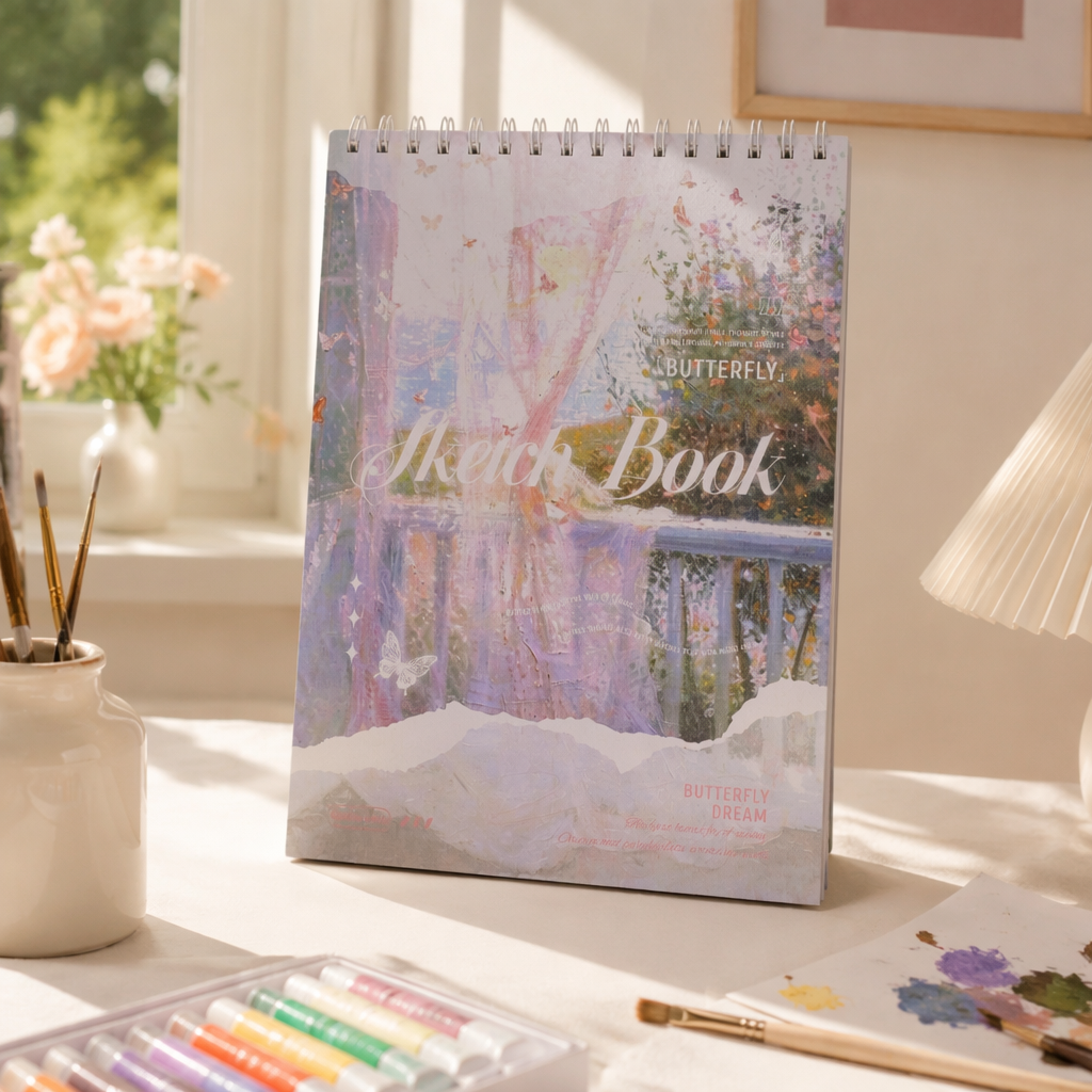 A professional watercolor style sketchbook with 16K thickened paper details Picture
