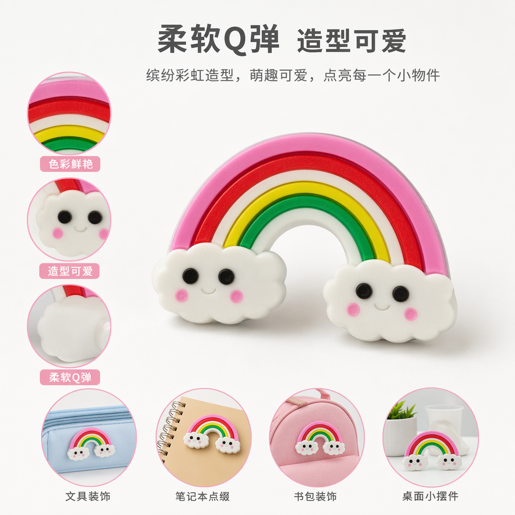 彩虹云朵创意彩色彩虹装饰品家居摆件