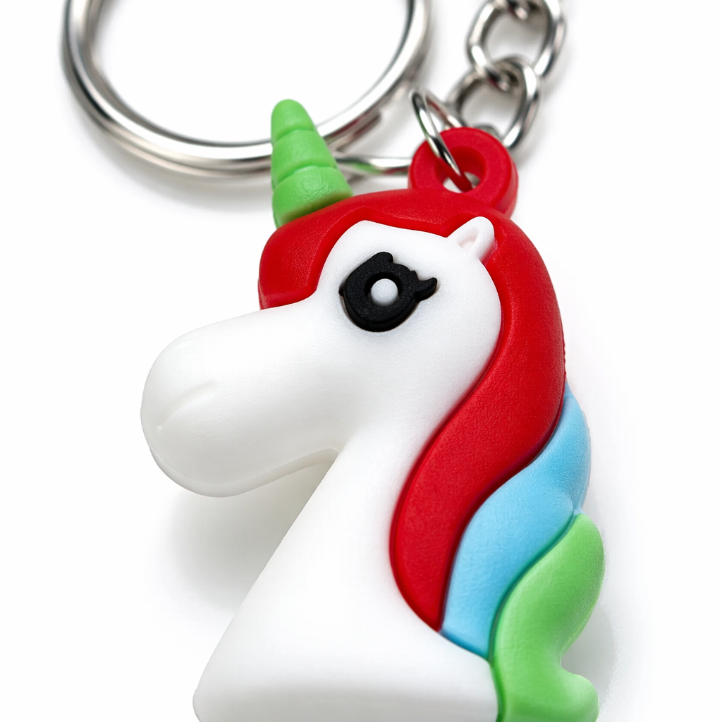 Colorful unicorn fleece keychain, cute pendant, and adorable car bag decoration Application Scenario
