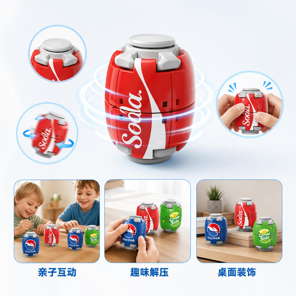 彩色瓶装减压玩具解压神器办公室桌面摆件创意趣味小物