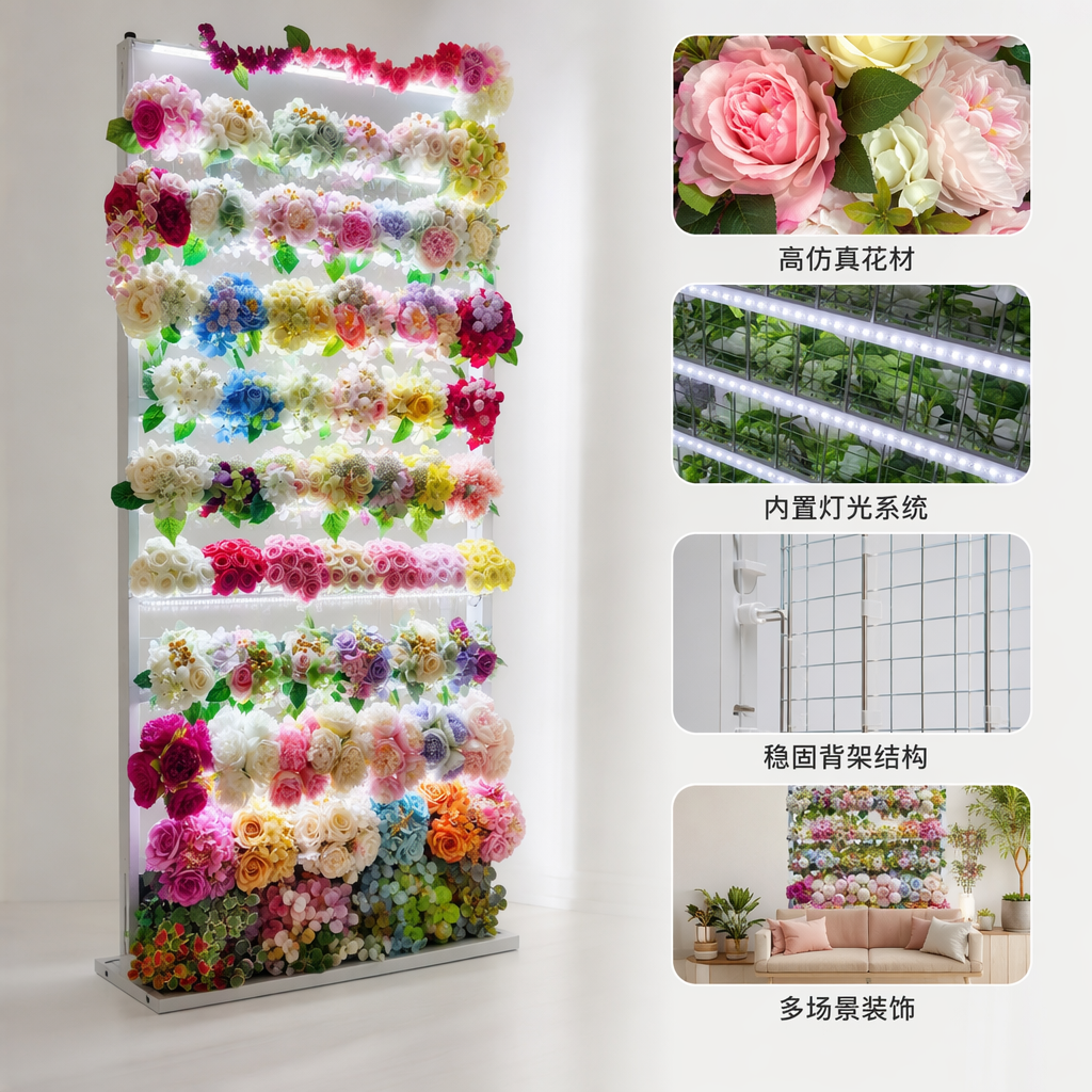 彩色仿真花束专用陈列架 多层旋转展示架 稳固防倾倒