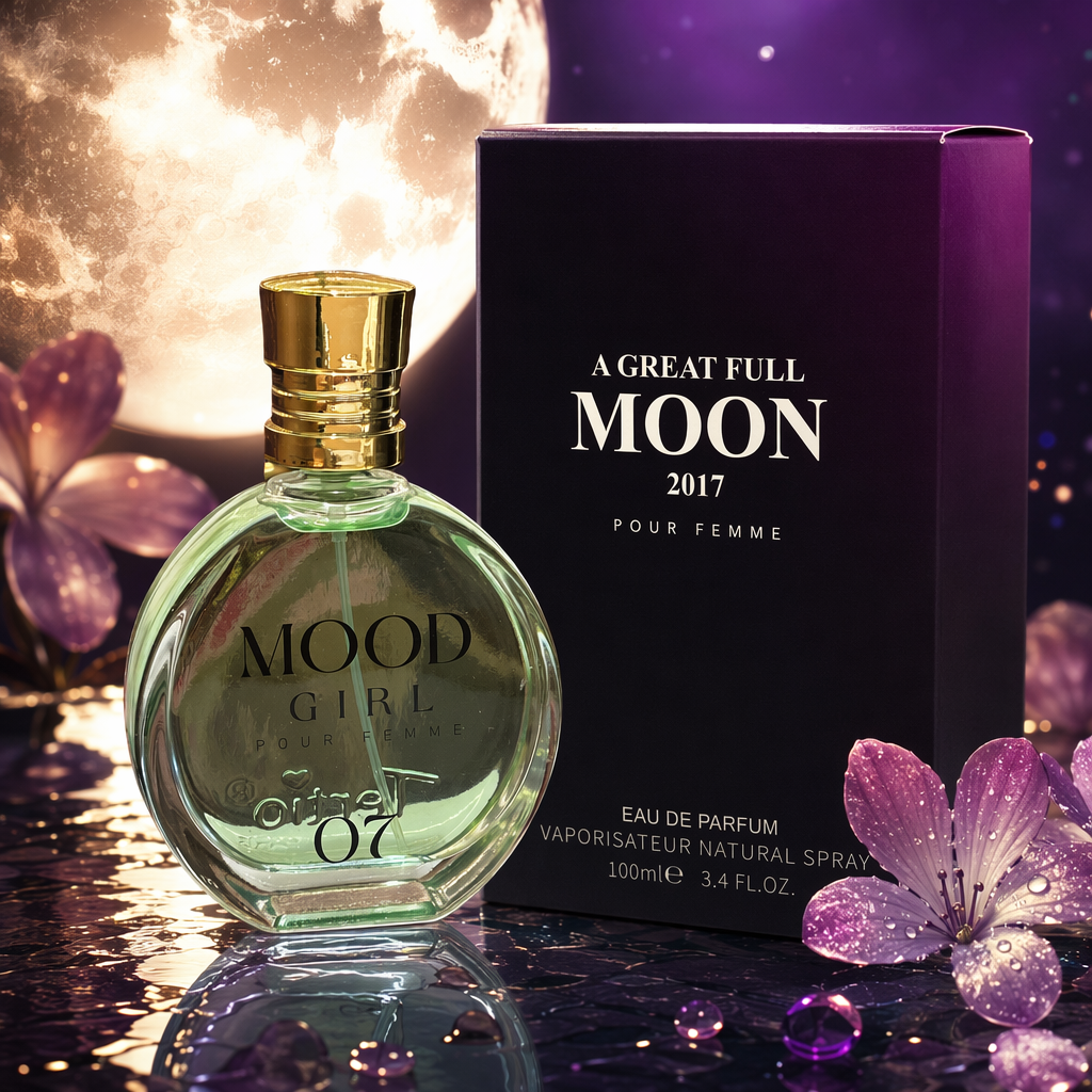 A high-end and simple fragrance container gift box with a green glass perfume bottle and a purple packaging box Specification image