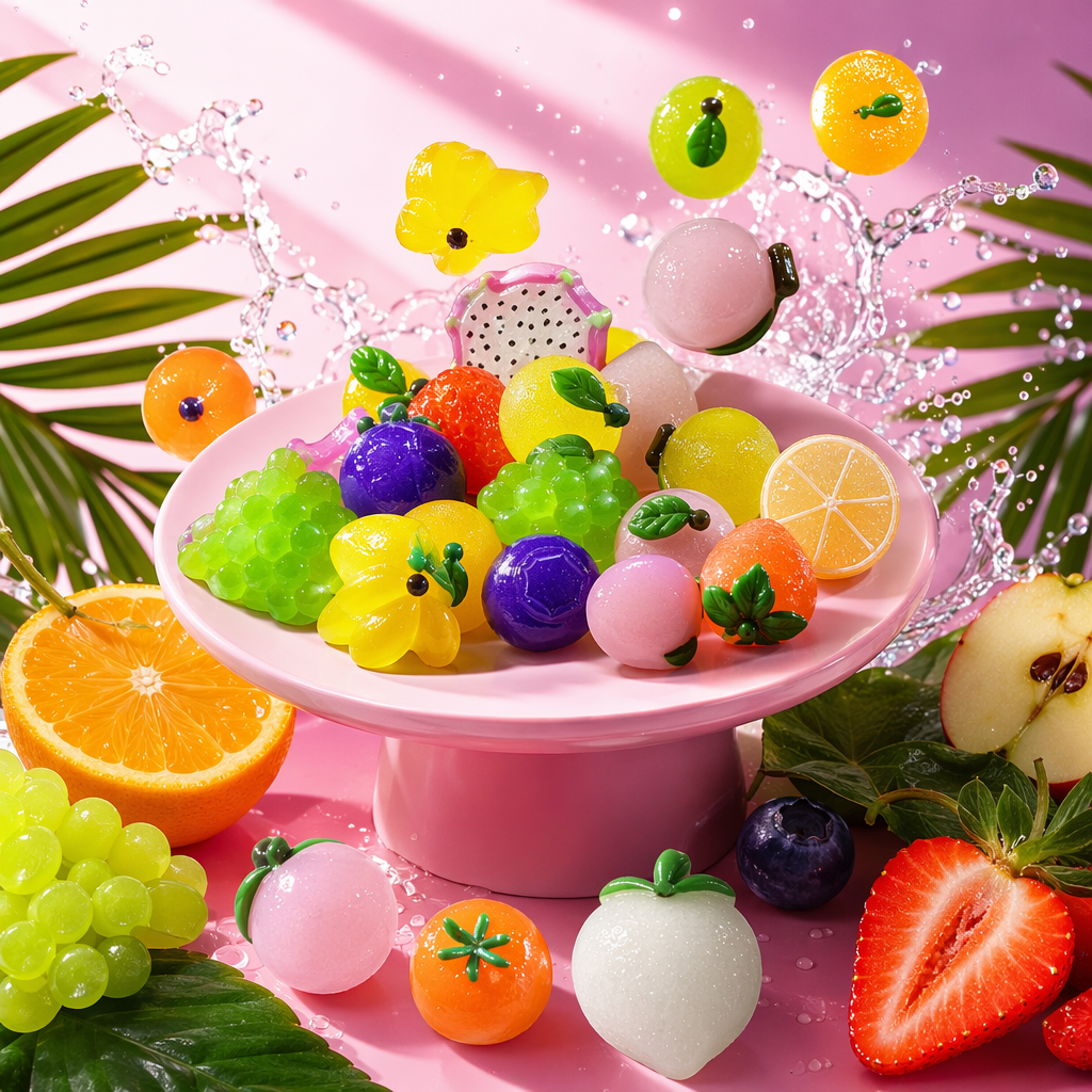 彩色水果造型饰品 仿真可爱创意挂件耳饰手链细节图
