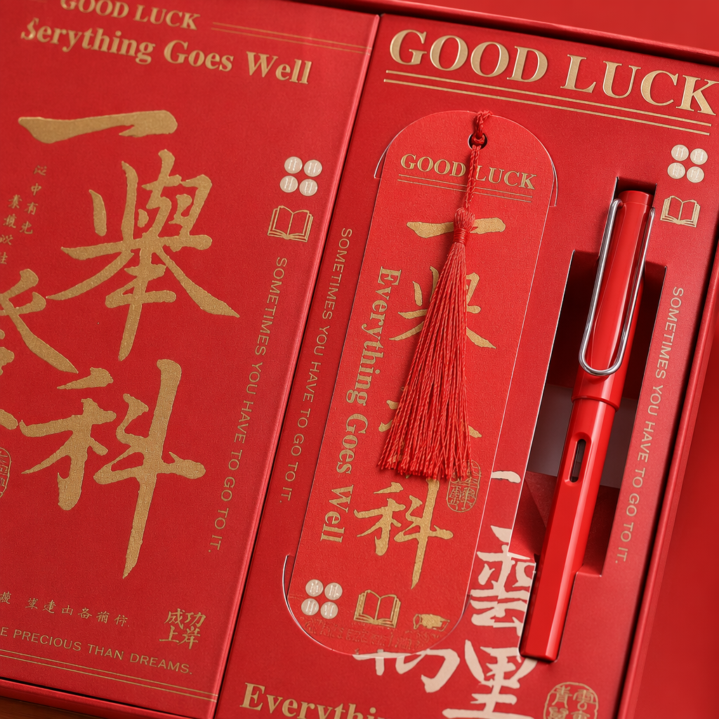 The red gift box set is a festive and auspicious gift combination with exquisite packaging Application Scenario