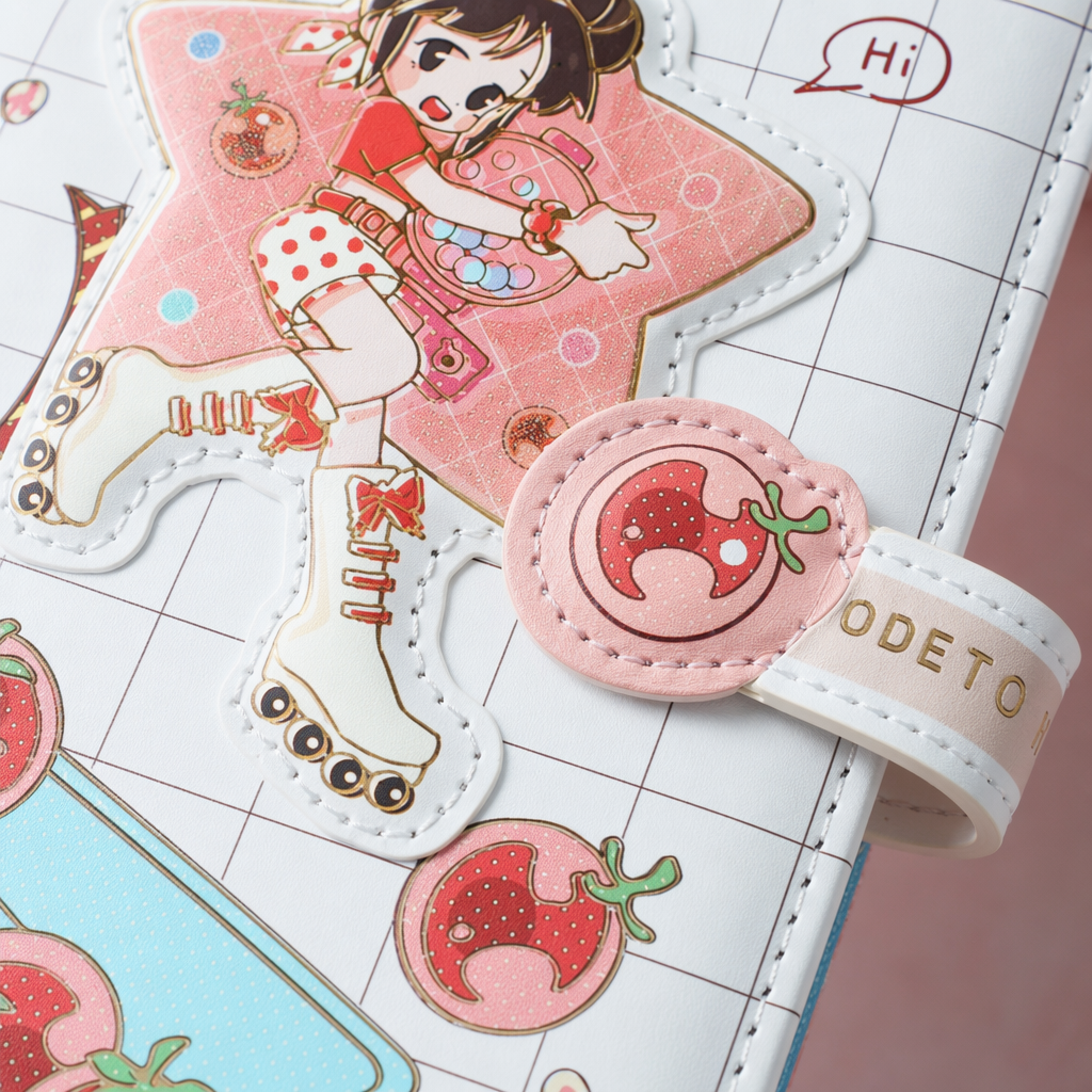 Pink dessert-themed cartoon notebook for students, A5 size, 120 pages inside Application Scenario