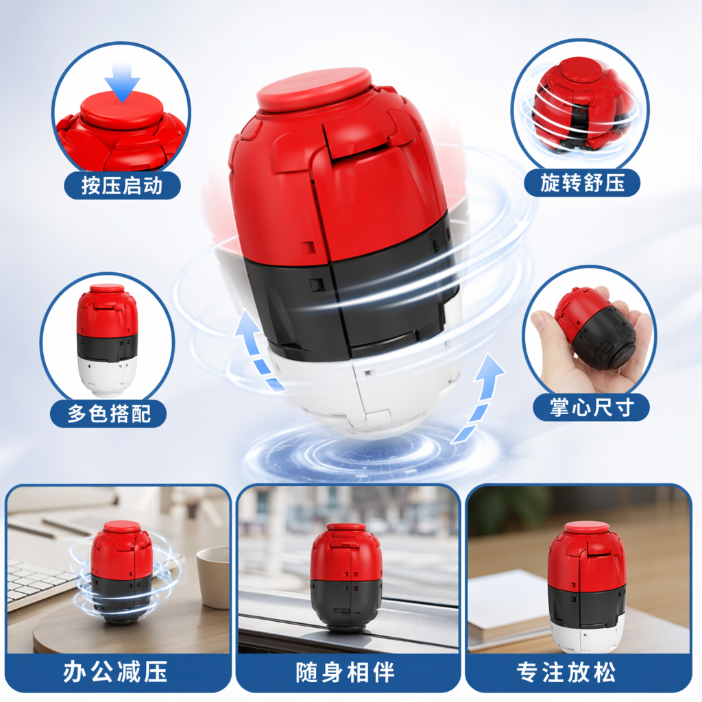 红黑配色减压球解压玩具压力释放球