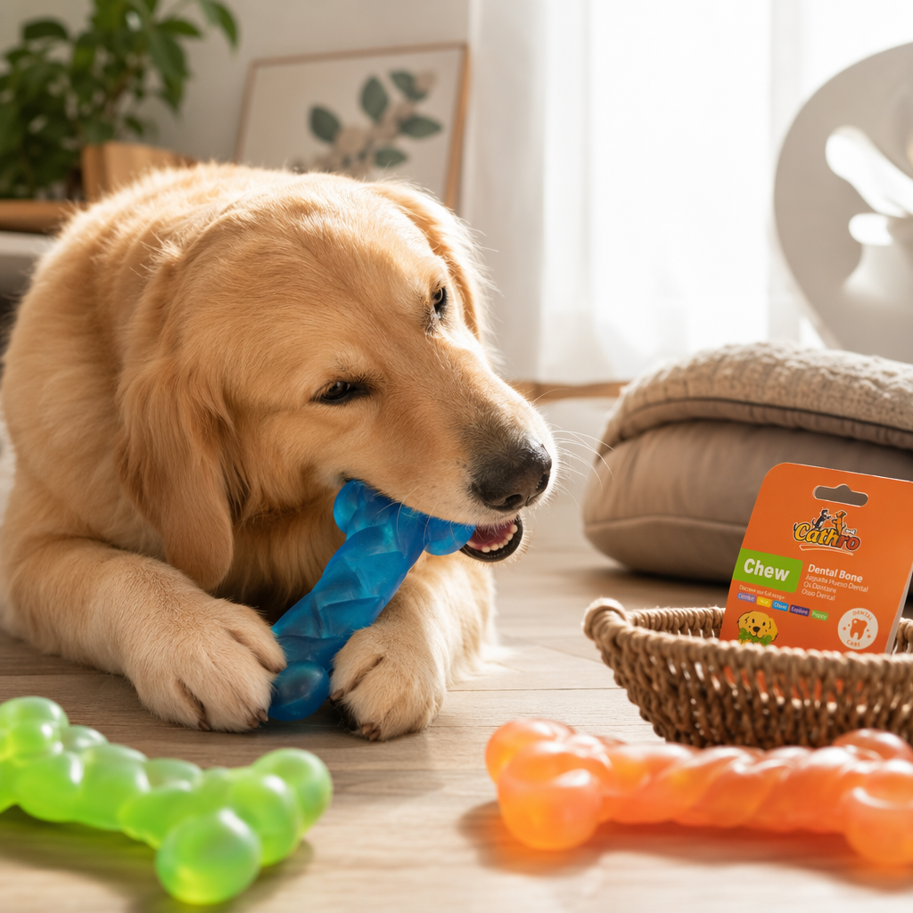 Colorful bone-shaped pet chewing toys are durable and can clean teeth. They are suitable for dogs details Picture