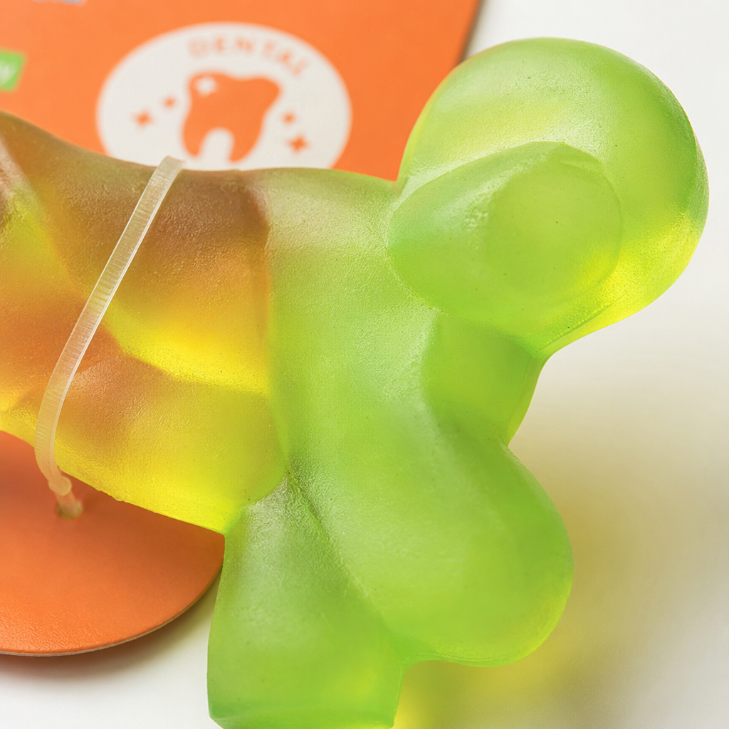 Colorful bone-shaped pet chewing toys are durable and can clean teeth. They are suitable for dogs Specification image
