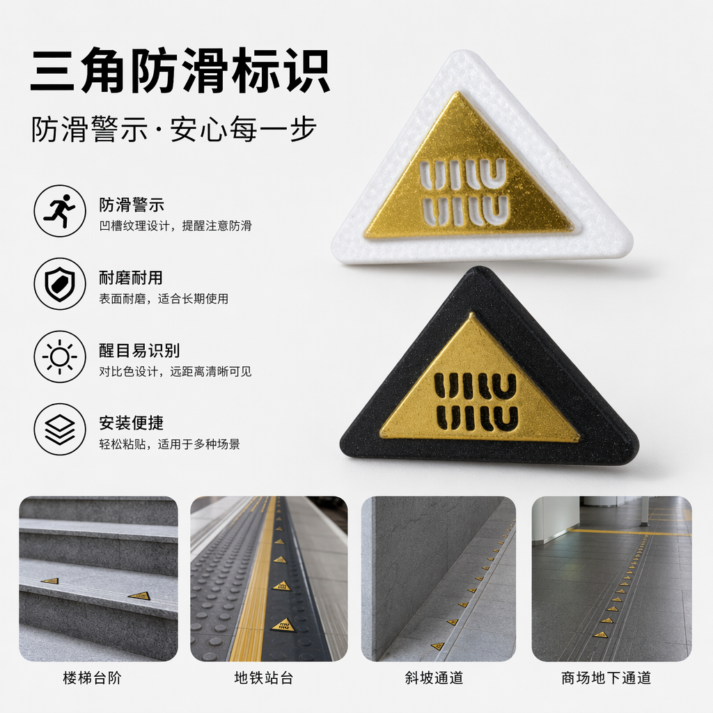 MIU MIU金色三角形徽章透明上边框黑色下边框