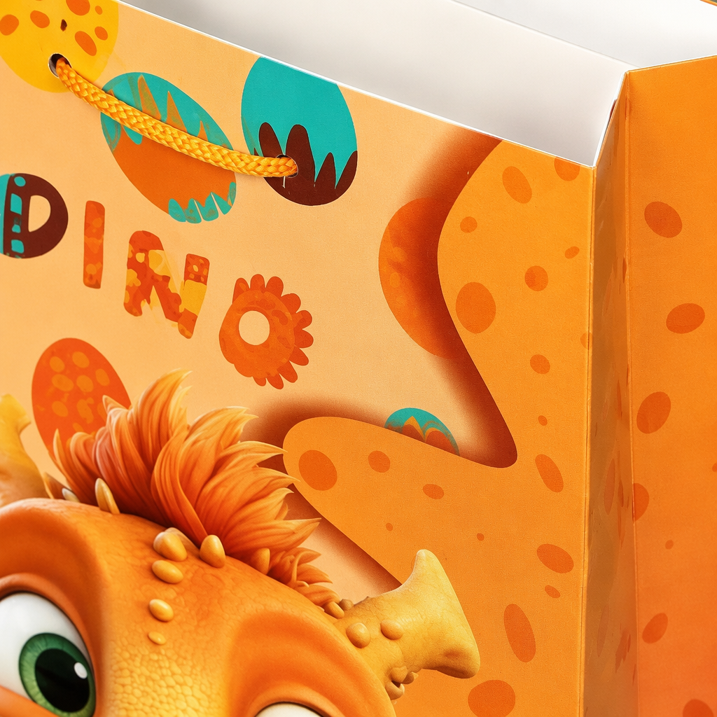 Bolsa de regalo de dinosaurio de dibujos animados naranja para niños bolsa de fiesta de cumpleaños cute moe fun bolsa de almacenamiento Application Scenario