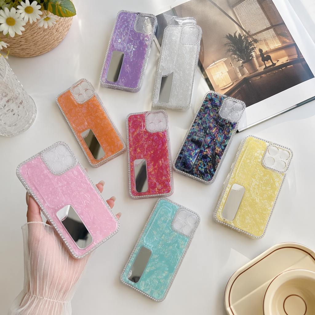 The colorful marble-patterned phone case is compatible with the anti-drop soft rubber protective cover for Apple, Huawei and Xiaomi details Picture