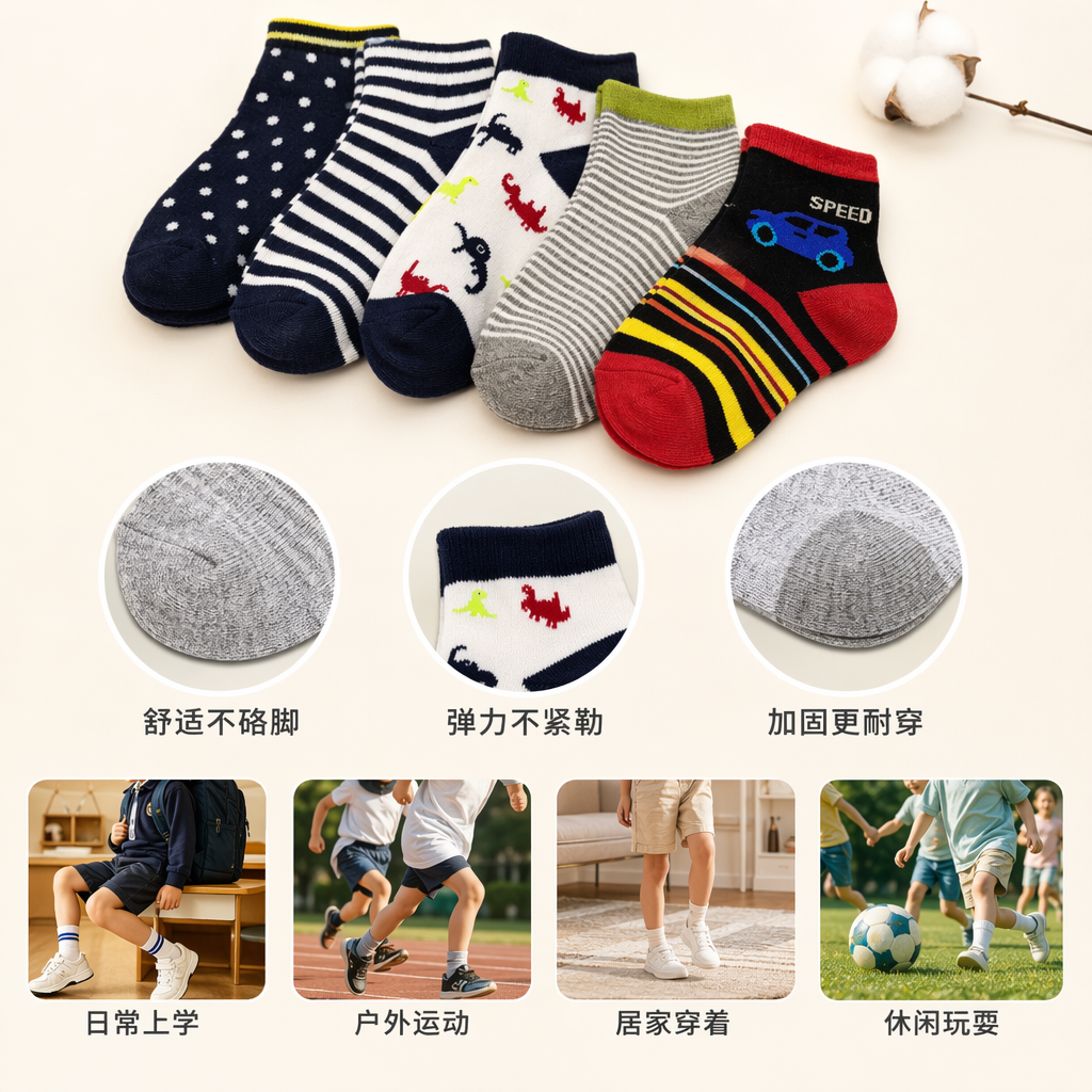 Colorful striped patterned socks for both men and women, made of pure cotton, sweat-absorbing, breathable and comfortable for daily wear