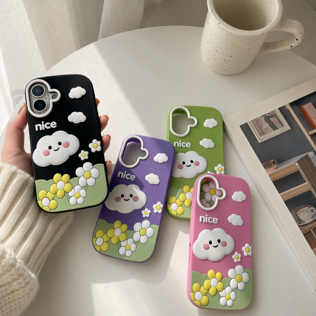 Colorful cloud and flower phone cases are compatible with the universal models of Apple, Huawei and Xiaomi details Picture