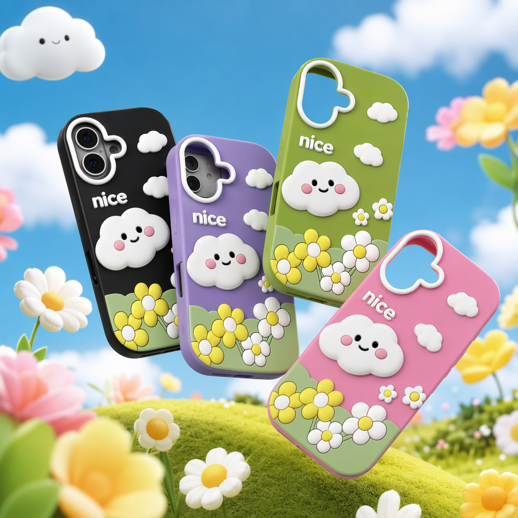 Colorful cloud and flower phone cases are compatible with the universal models of Apple, Huawei and Xiaomi Specification image