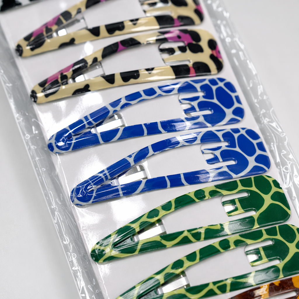 The colorful leopard print hairpin set is a fashionable and versatile women's headwear with multiple combinations Application Scenario