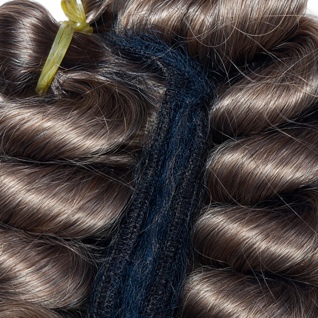Brown curly hair wig, high-fidelity heat-resistant fiber 30cm natural fluffy style Application Scenario