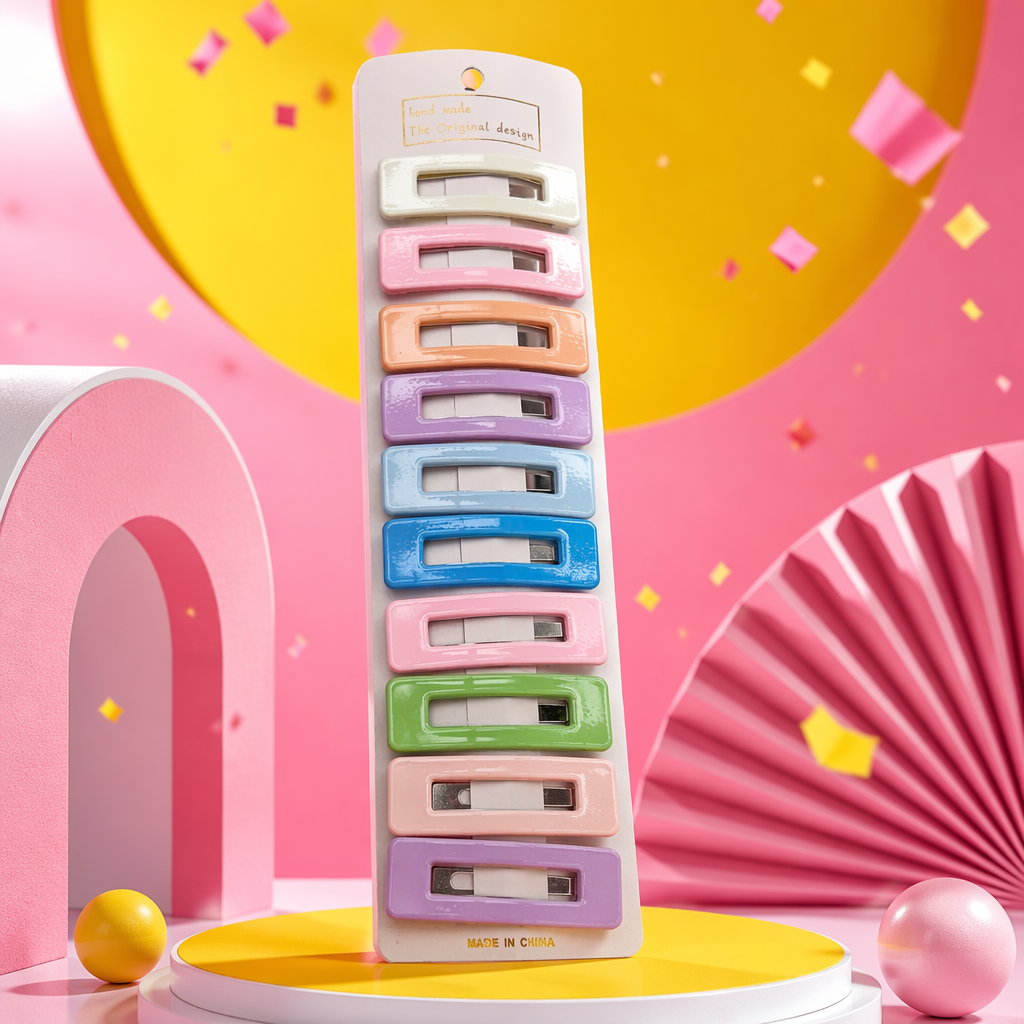 A set of 24 colored hairpins with gold-plated alloy anti-slip clips for children and adults' daily wear Specification image
