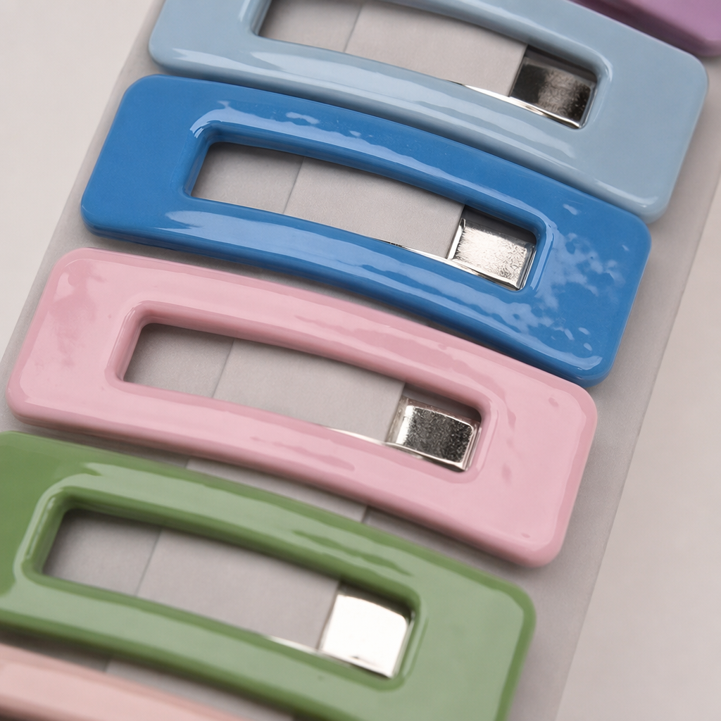 A set of 24 colored hairpins with gold-plated alloy anti-slip clips for children and adults' daily wear Application Scenario