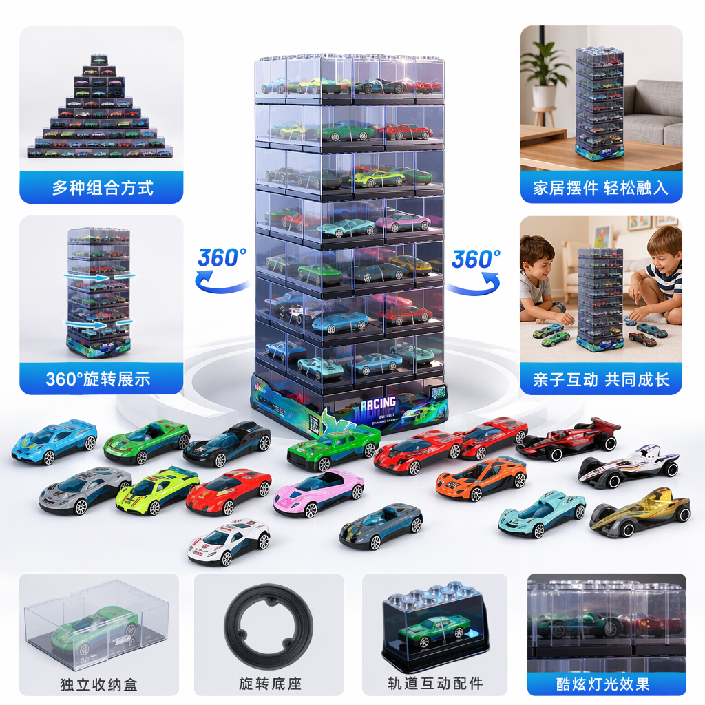 彩色赛车模型合金仿真儿童益智收藏玩具