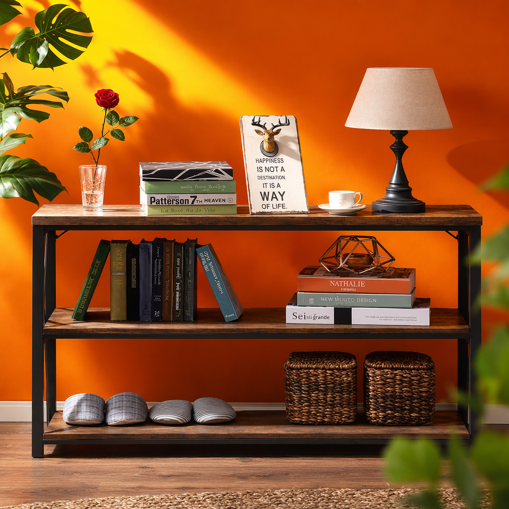 Wooden bookshelf, simple Nordic-style solid wood multi-layer storage rack, bedroom and study storage furniture Specification image