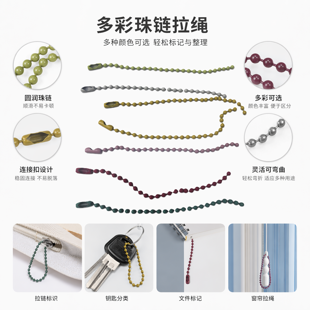 彩色珠链饰品 手工编织多色串珠项链手链套装